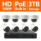 LaView 16-Channel Full HD IP Indoor/Outdoor Surveillance 3TB NVR System (4) Bullet and (4) Dome 1080P Cameras Free Remote View - LV-KND996P168D244-T3