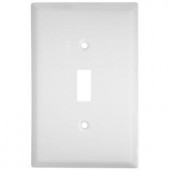 Stanley-NationalHardware 1 Toggle Wall Plate - White - V8000 SGL SWITCHPLATE WH