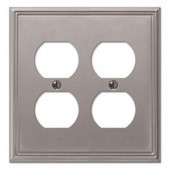 CreativeAccents Steel 2 Duplex Wall Plate - Brushed Nickel - 3118BN