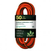GoGreenPower 50 ft. 14/3 SJTW Outdoor Extension Cord - Orange with Lighted Green Ends - GG-13850