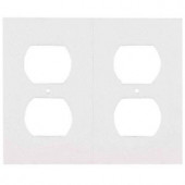 MDBuildingProducts Insulated Sealers 2 Receptacle Outlet Plate-White (6-Pack) - 87916