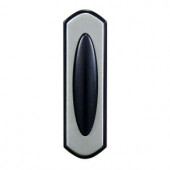 HeathZenith Wireless Battery Operated Push Button, Black and Satin Nickel - SL-7303-02