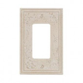 Amerelle Texture Stone 1 Decorator Wall Plate - Almond - 8349RA