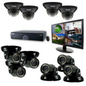 Revo 16-Channel 4TB 960H DVR Surveillance System with (10) 700 TVL 100 ft. Night Vision Cameras and 21.5 in. Monitor - R165D4GT6GM21-4T