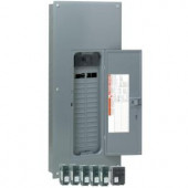 SquareD Homeline 200 Amp 30-Space 40-Circuit Indoor Main Breaker Load Center with Cover Value Pack - HOMVP1