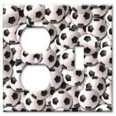 ArtPlates Soccer Balls Outlet/Switch Combo Wall Plate - OS-90