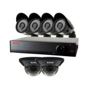 Revo Lite 8-Channel 1TB 960H DVR Surveillance System with (6) 700TVL Cameras - RL81D2GB4G-1T