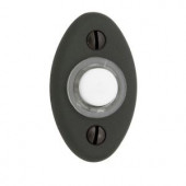 Baldwin 2 in. Oval Wired Lighted Push Button Doorbell in Oil-Rubbed Bronze - 4852.102