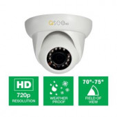 Q-SEE Platinum Series Wired High-Definition 720p Indoor Dome Camera with 65 ft. Night Vision - QCA7202D