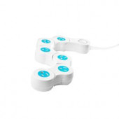 Quirky Pivot Power Adjustable White Electrical Power Strip - PVP-1-WHT