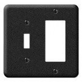 CreativeAccents Steel 2 Toggle Wall Plate - Fractured Charcoal - 9VFC126