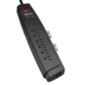 TrippLite Home Theater Surge Protector Strip 7-Outlet RJ11 Coax 6-ft. Cord - HT706TSAT