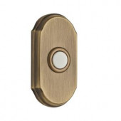 Baldwin Wired Arch Bell Button - Matte Brass and Black - 9BR7017-006
