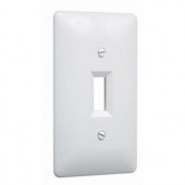 HubbellTayMac 1 Gang Toggle Plastic Wall Plate - White Textured (10-Pack) - 4000W-10