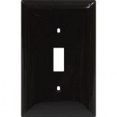 GE Oversized 1 Toggle Switch Wall Plate - Brown - 40039