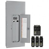 SquareD Homeline 150 Amp 30-Space 40-Circuit Indoor Main Breaker Load Center with Cover Value Pack - HOM3040M150VP