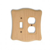 Amerelle 1 Toggle 1 Duplex Wall Plate - Un-Finished Wood - 170TD