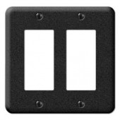CreativeAccents Steel 2 Decora Wall Plate - Fractured Charcoal - 9VFC127