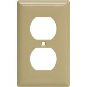 GE 2 Receptacle Nylon Wall Plate - Ivory - 40030