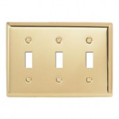 Amerelle Madison 1 Toggle Wall Plate - Polished Brass - 75TTTBR