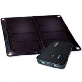 NaturePower 6-Watt Folding Monocrystalline Solar Panel with Power Bank 5.0 Portable Battery Bank - 55086