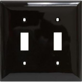 GE 2 Toggle Switch Wall Plate - Brown - 40036