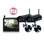 SecurityMan 4-Channel (2) Wireless Security System with 7 in. LCD/SD DVR and Night Vision/Audio - DigiLCDDVR2
