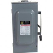 SquareD 100 Amp 240-Volt 3-Pole Non-Fusible Outdoor General Duty Safety Switch - DU323RB
