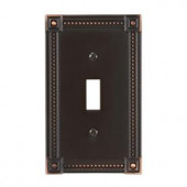 Amerelle Traditional 1 Toggle Wall Plate - Aged Bronze - 92TDB