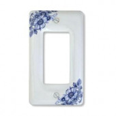 Amerelle Floral 2 Decora Wall Plate - Blue - 3001R