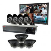 Revo Lite 16-Channel 2TB 960H DVR Surveillance System with (8) 700TVL Cameras and Monitor - RL161HD4GB4GM21-2T