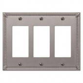 CreativeAccents Imperial 3 Decora Wall Plate - Brushed Nickel - 3023BN