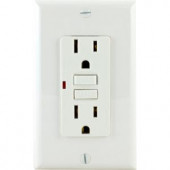 GE Ground Fault Receptacle - White - 17822