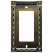 Amerelle Traditional 1 Decora Wall Plate - Brushed Brass - 92RBB