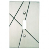 AtlasHomewares Modernist 1 Toggle Metal Wall Plate - Brushed Nickel - NSST-BRN