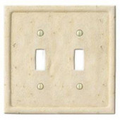 CreativeAccents Stone 2 Toggle Wall Plate - Ivory - 869IVRY02