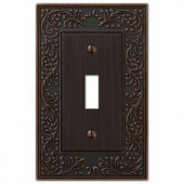 Amerelle English Garden 1 Toggle Wall Plate - Aged Bronze - 43TVB