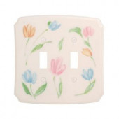 Amerelle Tulips 2 Toggle Wall Plate - 30TT