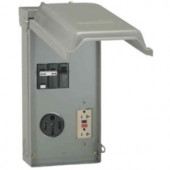 GE 70 Amp 3-Space 3-Circuit Temporary Power Outlet with 50 Amp GFCI - U055C033P