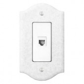 CreativeAccents 1 Gang Toggle Steel Phone Jack Decorative Wall Plate - Satin Silver - 9VSL117SPJ