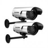 SecurityMan Indoor/Outdoor Dummy Security Camera with LED (2-Pack) - SM-3802-2PK