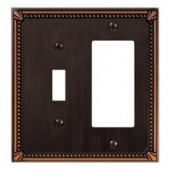 CreativeAccents Imperial 1 Toggle 1 Duplex Wall Plate - Antique Bronze - 3026AZ