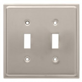 Liberty Country Fair 2 Toggle Switch Wall Plate - Satin Nickel - 126365