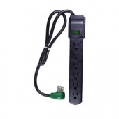 PowerByGoGreen 6 Outlet Surge Protect with 3 ft. Heavy Duty Cord - Black - GG-16103MSBK