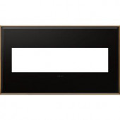 Legrandadorne 4-Gang 4 Module Wall Plate - Oil Rubbed Bronze with Beaded Border - AWC4GOB4