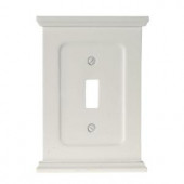 Amerelle Mantel 1 Toggle Wall Plate - White - 178TW