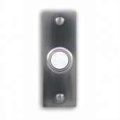 HeathZenith Wired Pewter Push Button With Lighted Center - 922-A