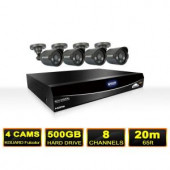 KGUARDSecurity Easy Link QR, 960H, Cloud 8-Channel 500GB HDD Surveillance System with (4) 600 TVL Cameras and 65 ft. Night Vision - EL821-4HW212B-500G