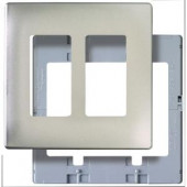 Pass&Seymour Screwless 2-Gang 2 Decorator Wall Plate - Nickel Color - SWP262NIBPCC10