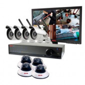 Revo Lite 16-Channel 2TB 960H DVR Surveillance System with (4) 600TVL Wireless Cameras, 4 Wired Cameras and Monitor - RL161HWB4ED4EM21-2T